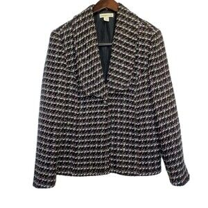 Coldwater Creek Blazer Women's‎ 10 Multi-Tweed Beautiful Button Pockets